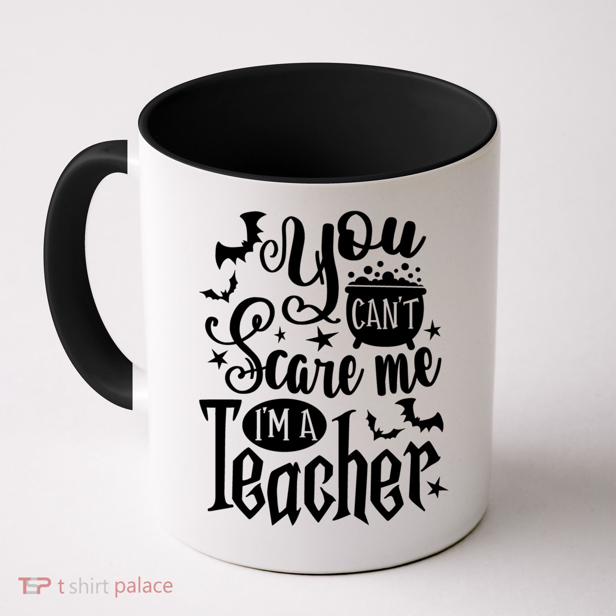 You Can't Scare Me I'm A Teacher Halloween Bats Gift Coffee Mug