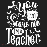 You Can't Scare Me I'm A Teacher Halloween Bats Gift Beanie thumb 2