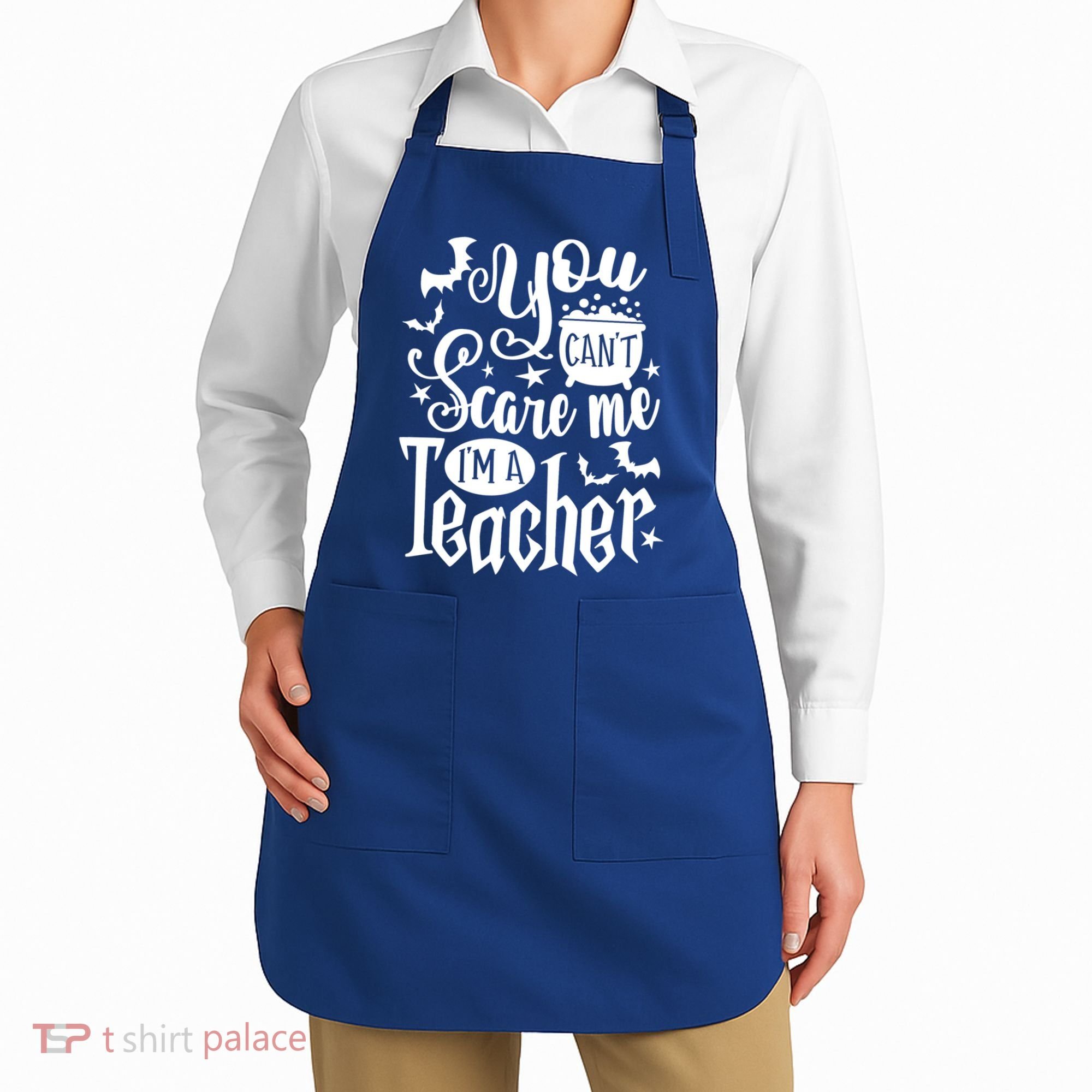 You Can't Scare Me I'm A Teacher Halloween Bats Gift Apron