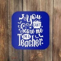 You Can't Scare Me I'm A Teacher Halloween Bats Gift Coaster thumb 0