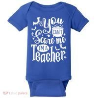 You Can't Scare Me I'm A Teacher Halloween Bats Gift Baby Bodysuit thumb 0