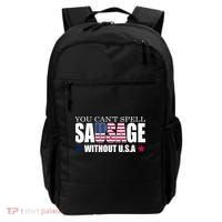 You Can't Spell Sausage Without USA Funny Backpack thumb 0