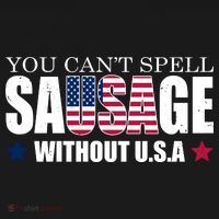 You Can't Spell Sausage Without USA Funny Coaster thumb 2