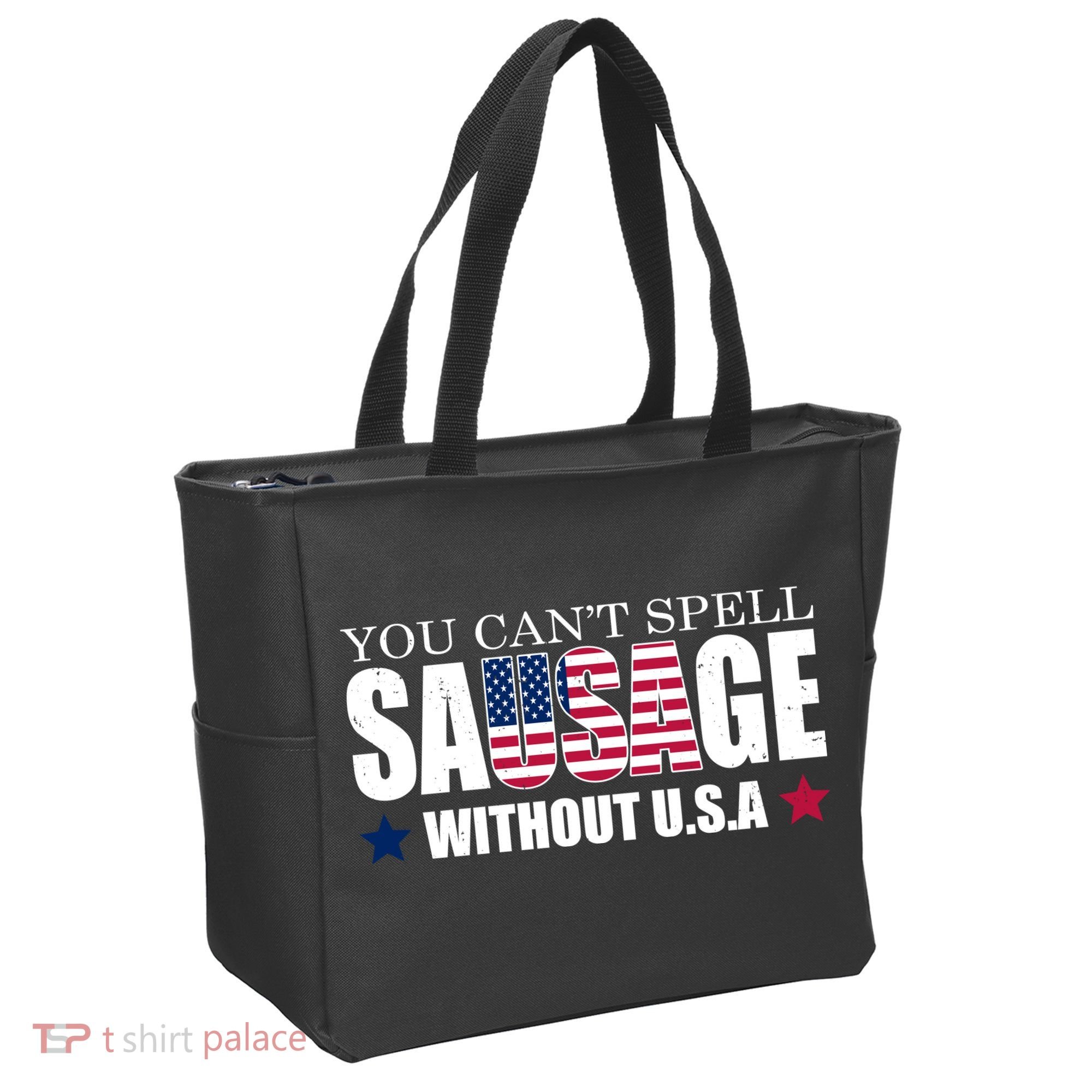 You Can't Spell Sausage Without USA Funny Tote Bag