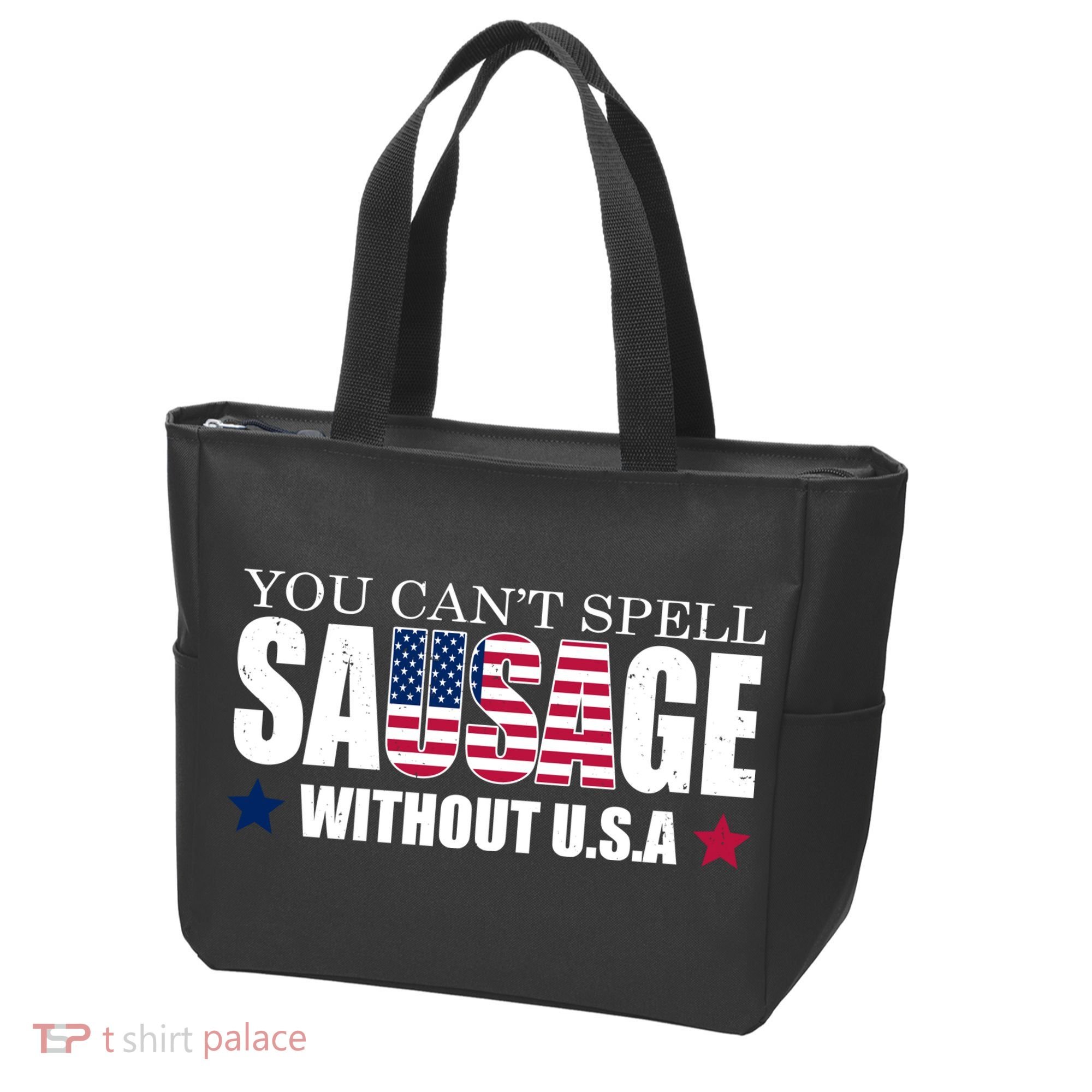 You Can't Spell Sausage Without USA Funny Tote Bag