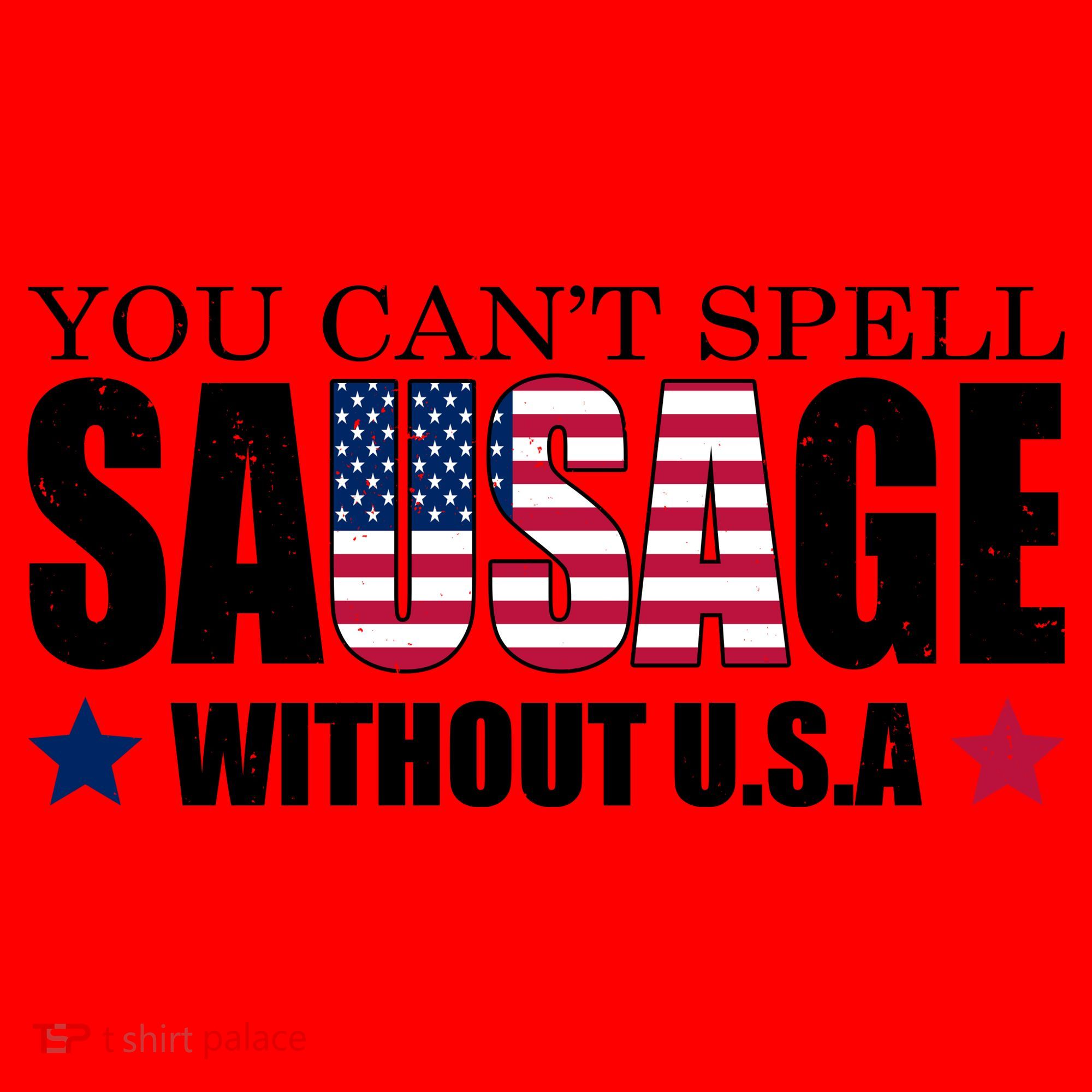 You Can't Spell Sausage Without USA Funny Santa Hat