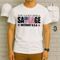 You Can't Spell Sausage Without USA Funny T-Shirt thumb 6