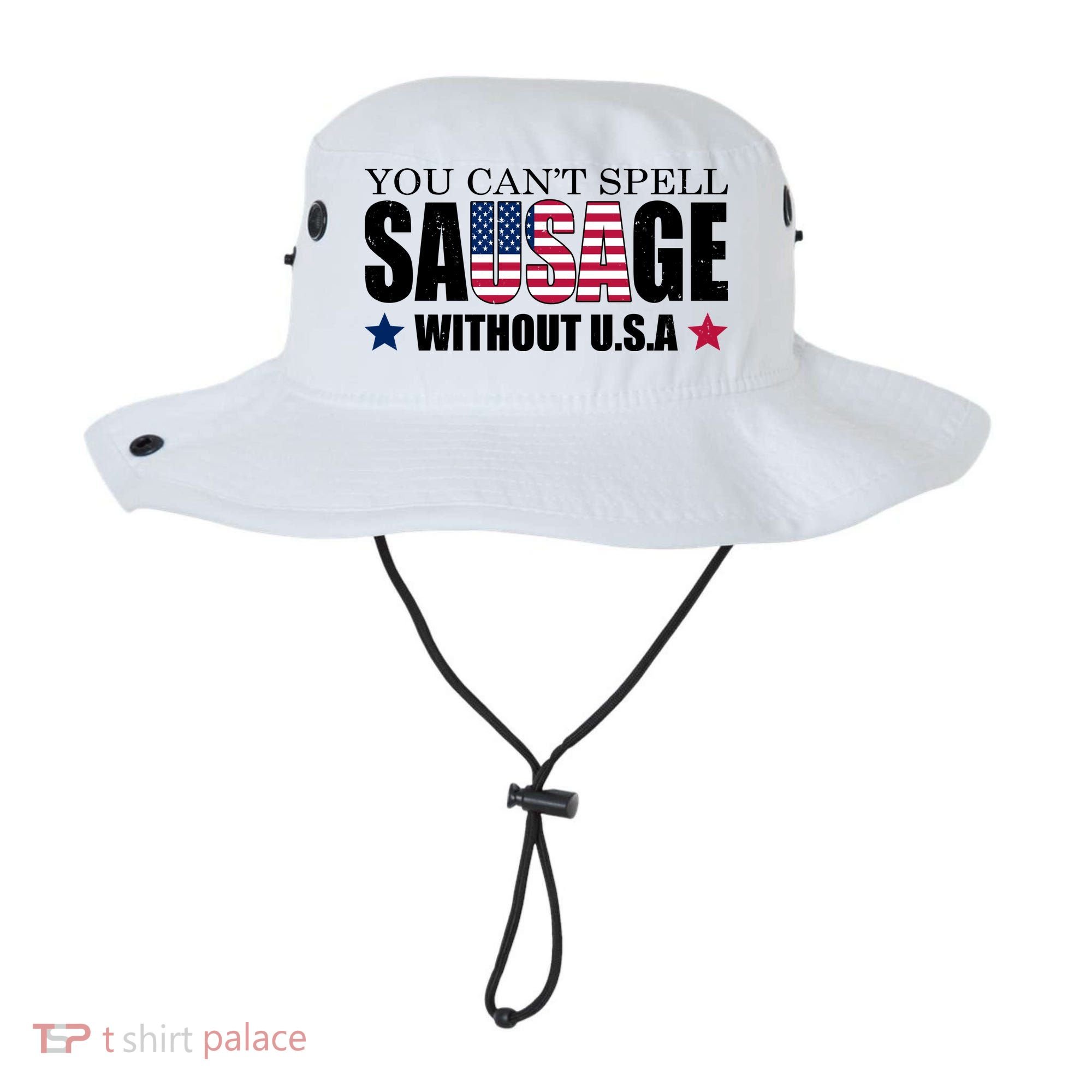 You Can't Spell Sausage Without USA Funny Bucket Hat