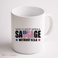 You Can't Spell Sausage Without USA Funny Coffee Mug thumb 1