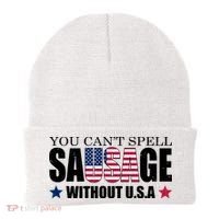 You Can't Spell Sausage Without USA Funny Beanie thumb 0