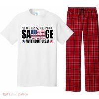 You Can't Spell Sausage Without USA Funny Pajama Set thumb 0