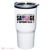 You Can't Spell Sausage Without USA Funny Tumbler thumb 0