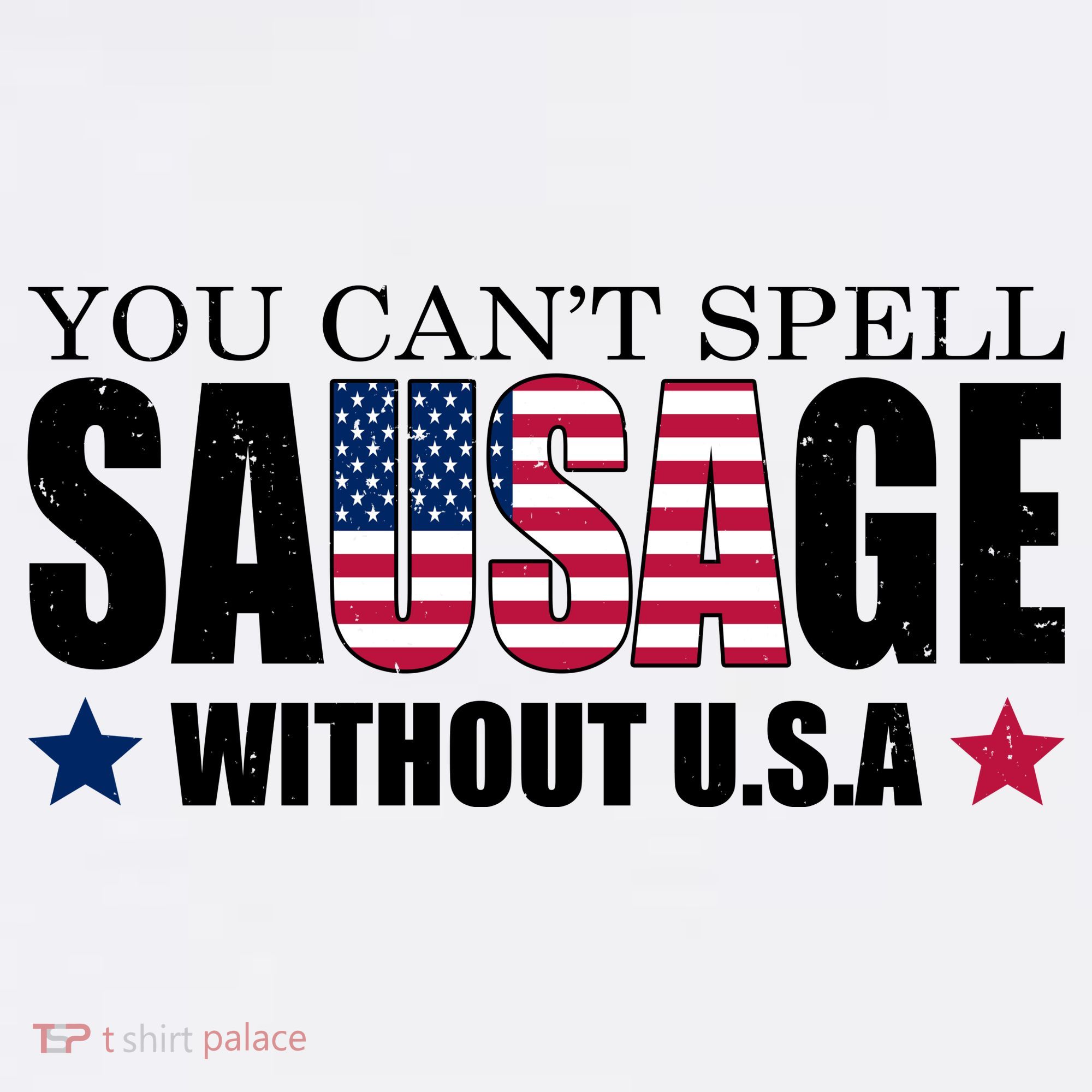 You Can't Spell Sausage Without USA Funny Mousepad