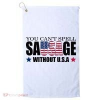 You Can't Spell Sausage Without USA Funny Golf Towel thumb 0