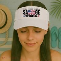 You Can't Spell Sausage Without USA Funny Visor thumb 2