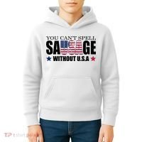You Can't Spell Sausage Without USA Funny Kids Hoodie thumb 4
