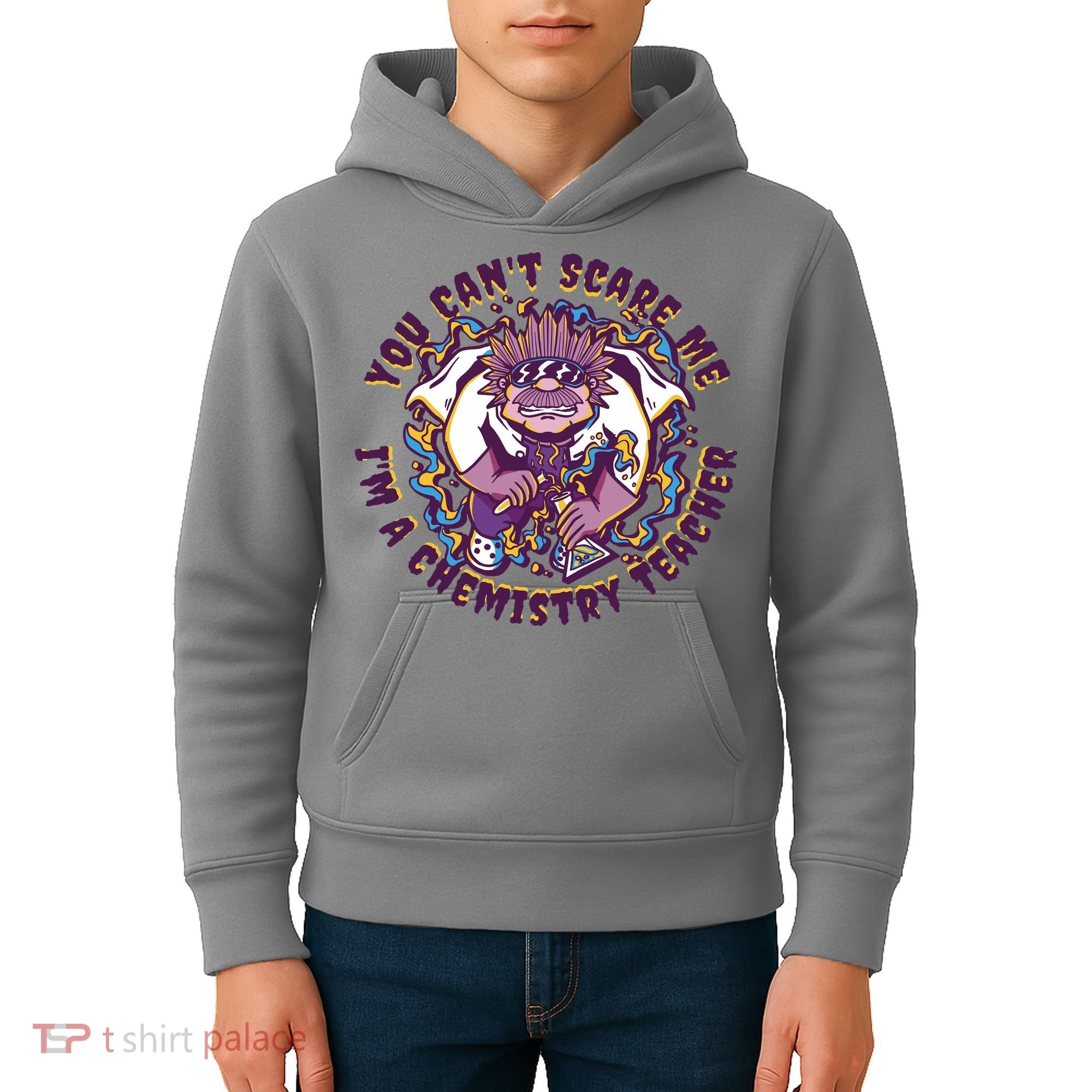 You Can't Scare Me I'm A Chemistry Teacher Kids Hoodie