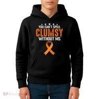 You Cant Spell Clumsy Without MS Awareness Empowerment Kids Hoodie thumb 4