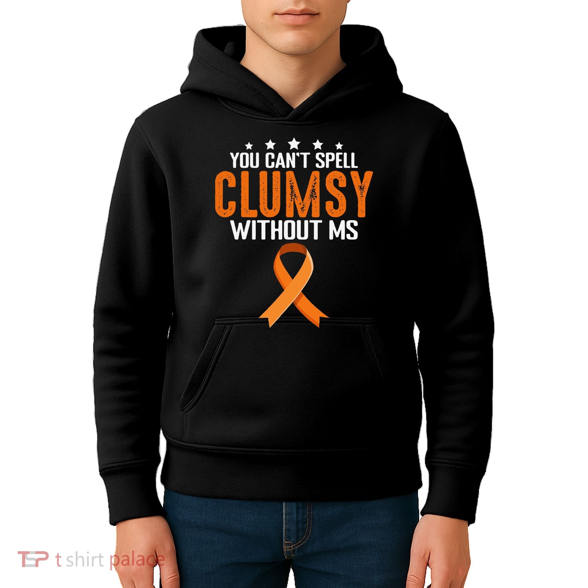 You Cant Spell Clumsy Without MS Awareness Empowerment Kids Hoodie
