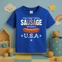 You Cant Spell Sausage Without Usa Funny Patriotic Great Gift Toddler T-Shirt thumb 3