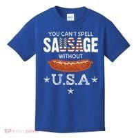 You Cant Spell Sausage Without Usa Funny Patriotic Great Gift Kids T-Shirt thumb 0