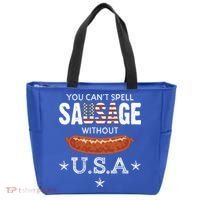 You Cant Spell Sausage Without Usa Funny Patriotic Great Gift Tote Bag thumb 0