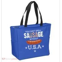You Cant Spell Sausage Without Usa Funny Patriotic Great Gift Tote Bag thumb 2