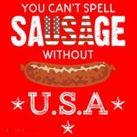 You Cant Spell Sausage Without Usa Funny Patriotic Great Gift Santa Hat thumb 1