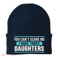 You Can't Scare Me I Have Three Daughters Beanie thumb 0