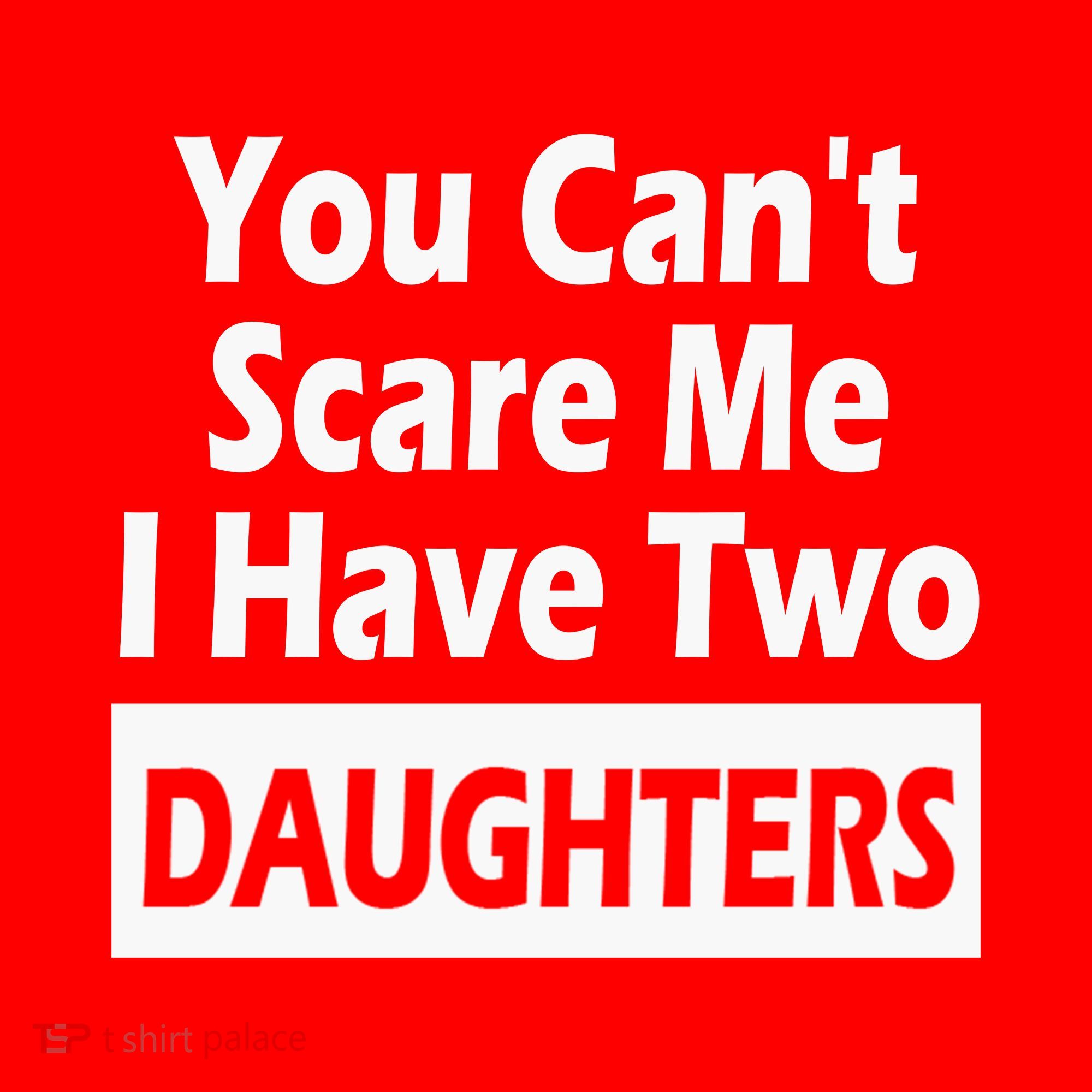 You CanT Scare Me I Have Two Daughters Santa Hat