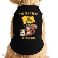 You Can Tread On These Nuts Patriotic Squirrel Funny Meme Doggie Tank thumb 0