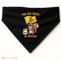 You Can Tread On These Nuts Patriotic Squirrel Funny Meme USA-Made Doggie Bandana thumb 0