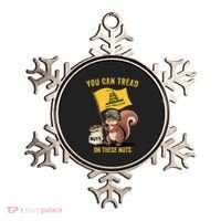 You Can Tread On These Nuts Patriotic Squirrel Funny Meme Ornament thumb 0