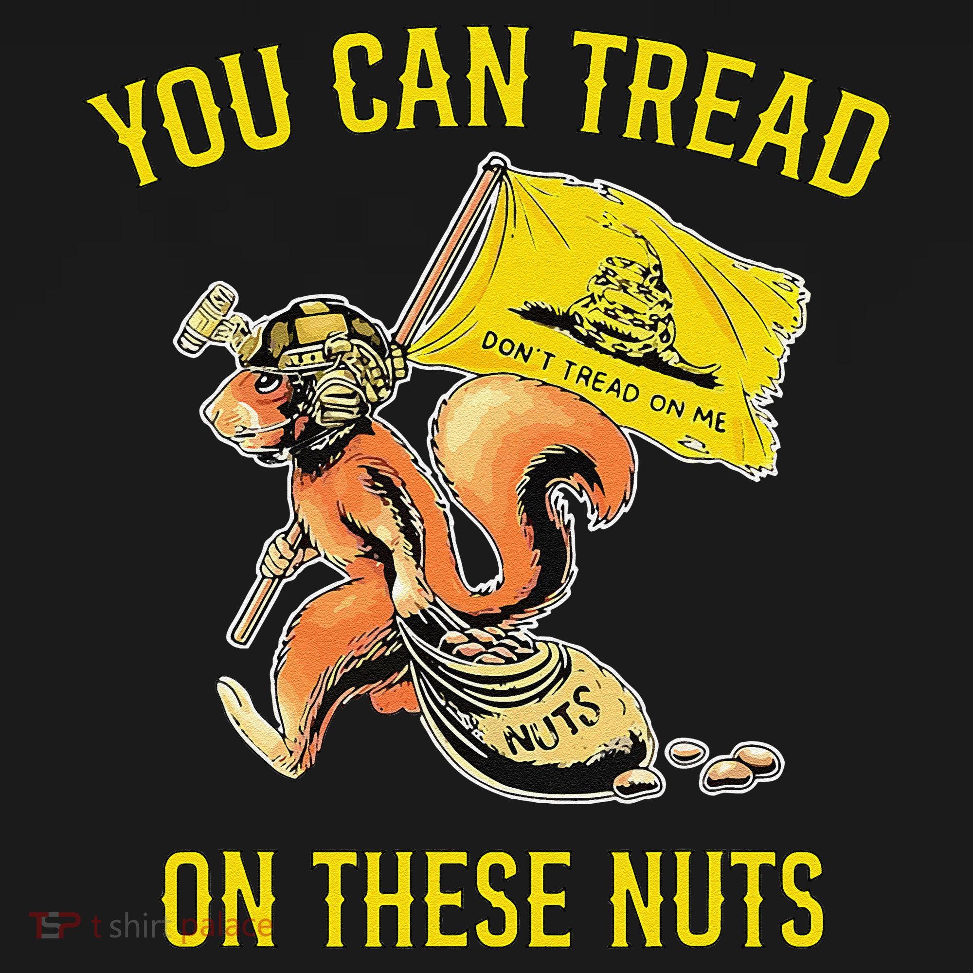 You Can Tread On These Nuts Patriotic Squirrel Funny Humor Apron