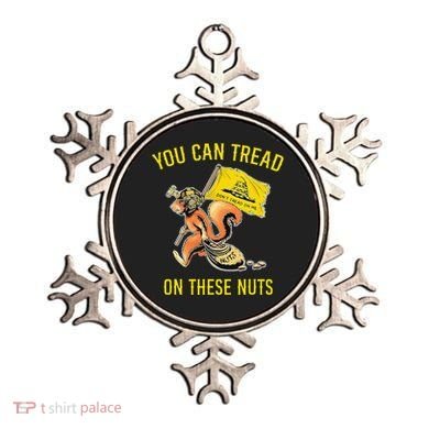 You Can Tread On These Nuts Patriotic Squirrel Funny Humor Ornament
