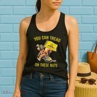 You Can Tread On These Nuts Patriotic Squirrel Funny Humor Women's Tank Top thumb 2