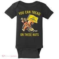 You Can Tread On These Nuts Patriotic Squirrel Funny Humor Baby Bodysuit thumb 0