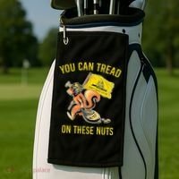 You Can Tread On These Nuts Patriotic Squirrel Funny Humor Golf Towel thumb 2