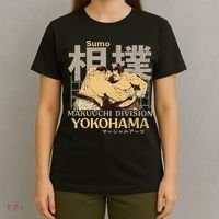 Yokohama City Vintage Sumo Wrestling Japan Yokohama T-Shirt thumb 4