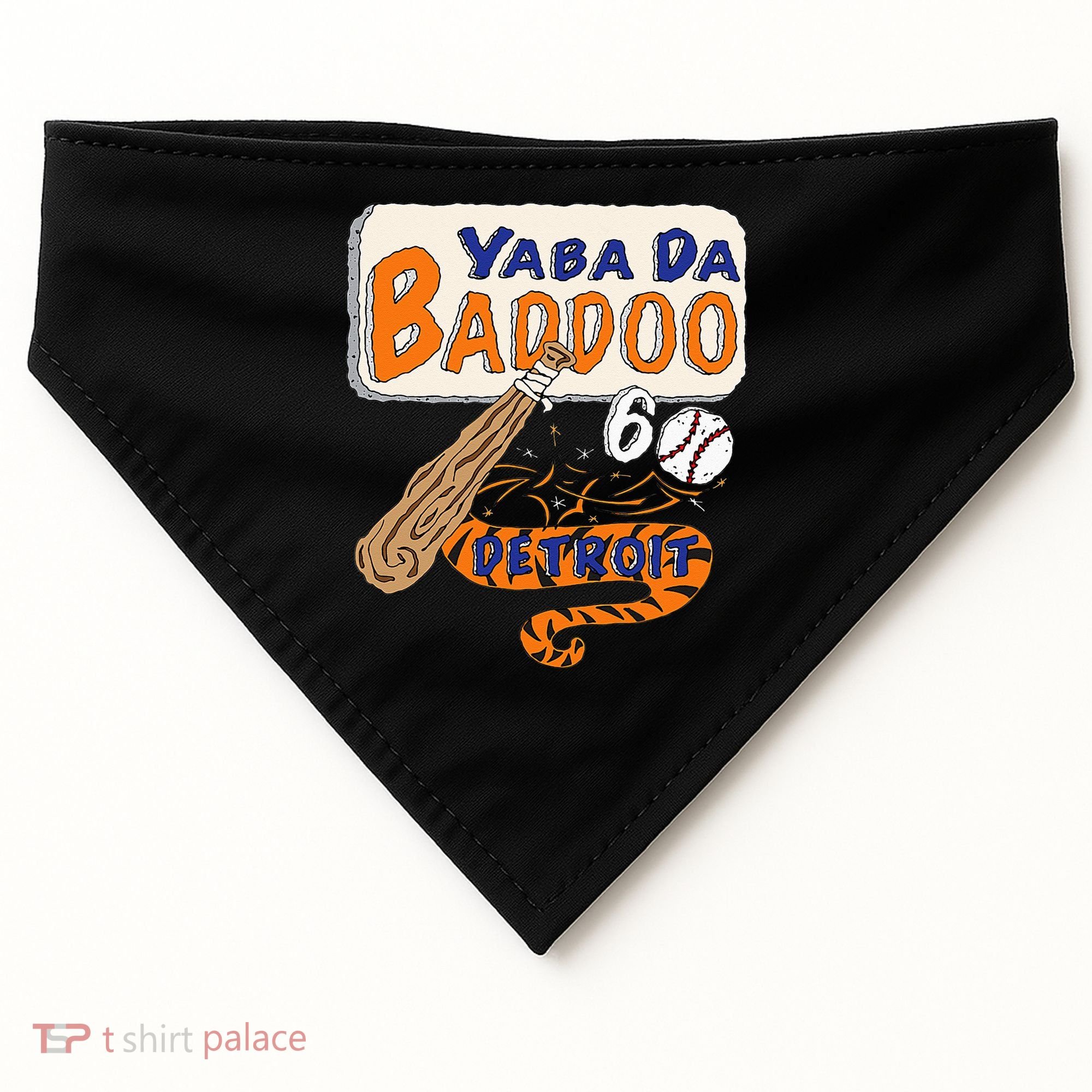 Yabba Da Baddoo 60 Detroit Baseball USA-Made Doggie Bandana