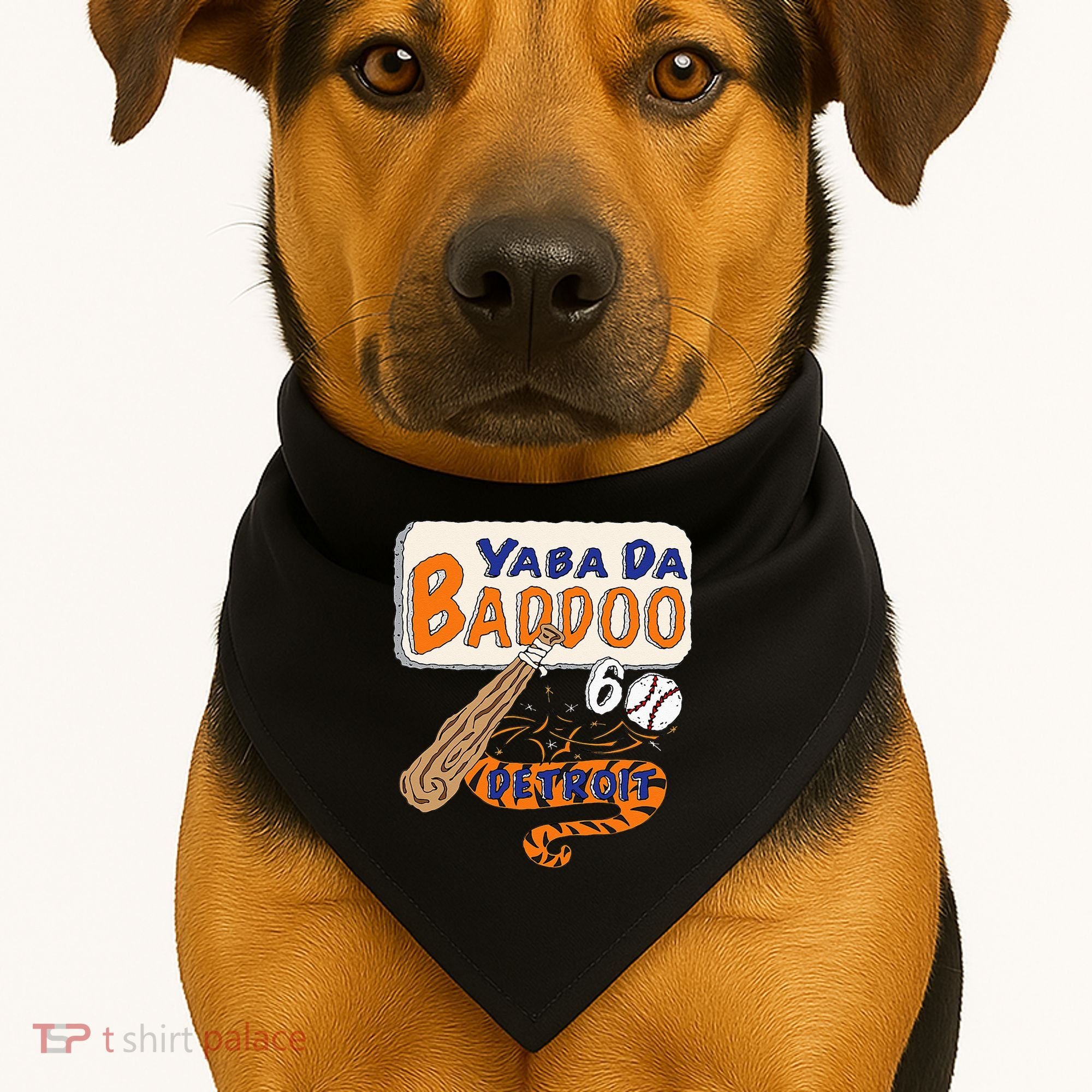 Yabba Da Baddoo 60 Detroit Baseball USA-Made Doggie Bandana