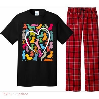 Y Dachshund Dachshund Pattern For Dachshund Lover Gift Pajama Set