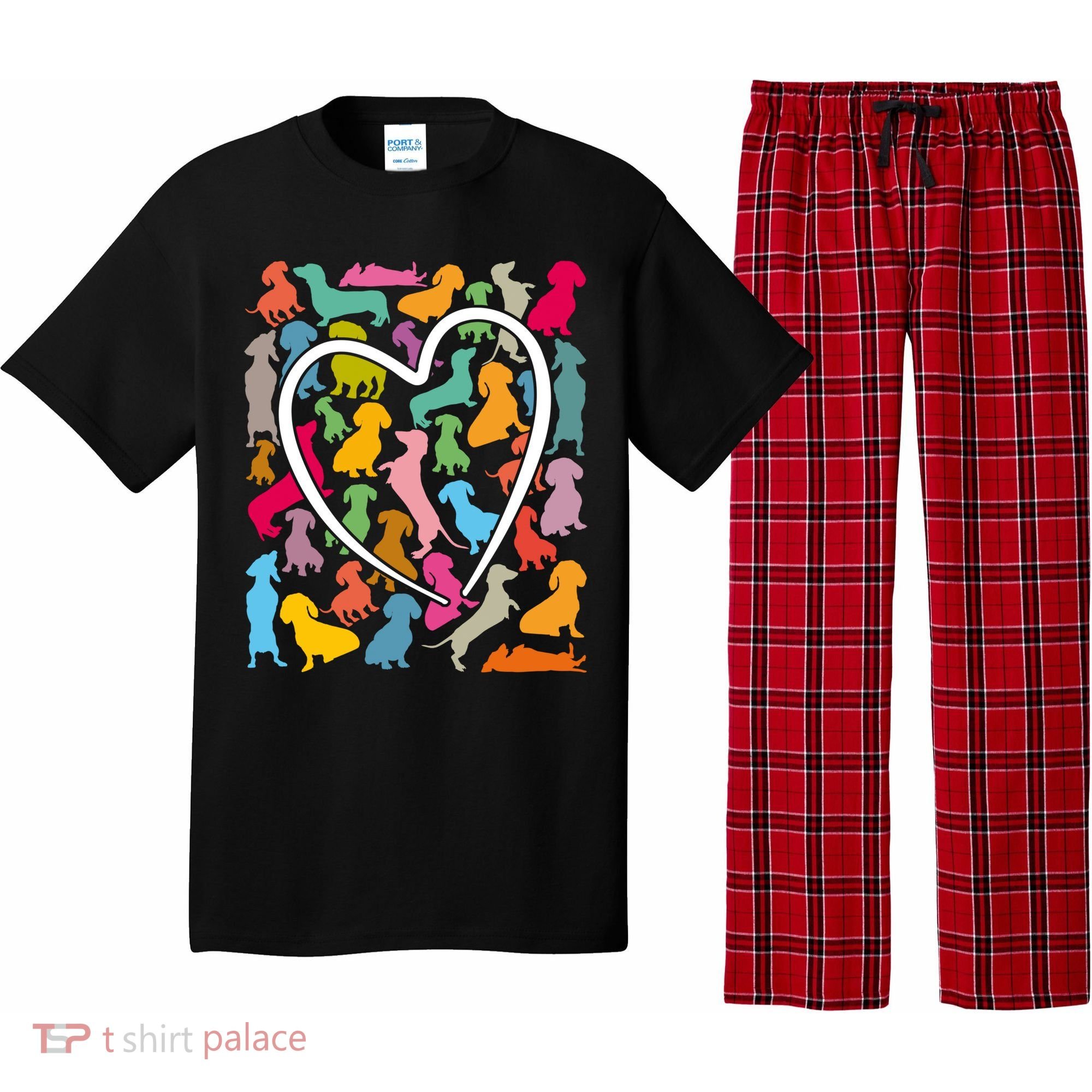 Y Dachshund Dachshund Pattern For Dachshund Lover Gift Pajama Set