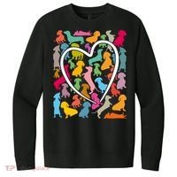 Y Dachshund Dachshund Pattern For Dachshund Lover Gift V.I.T. Fleece Crew Sweatshirt thumb 0
