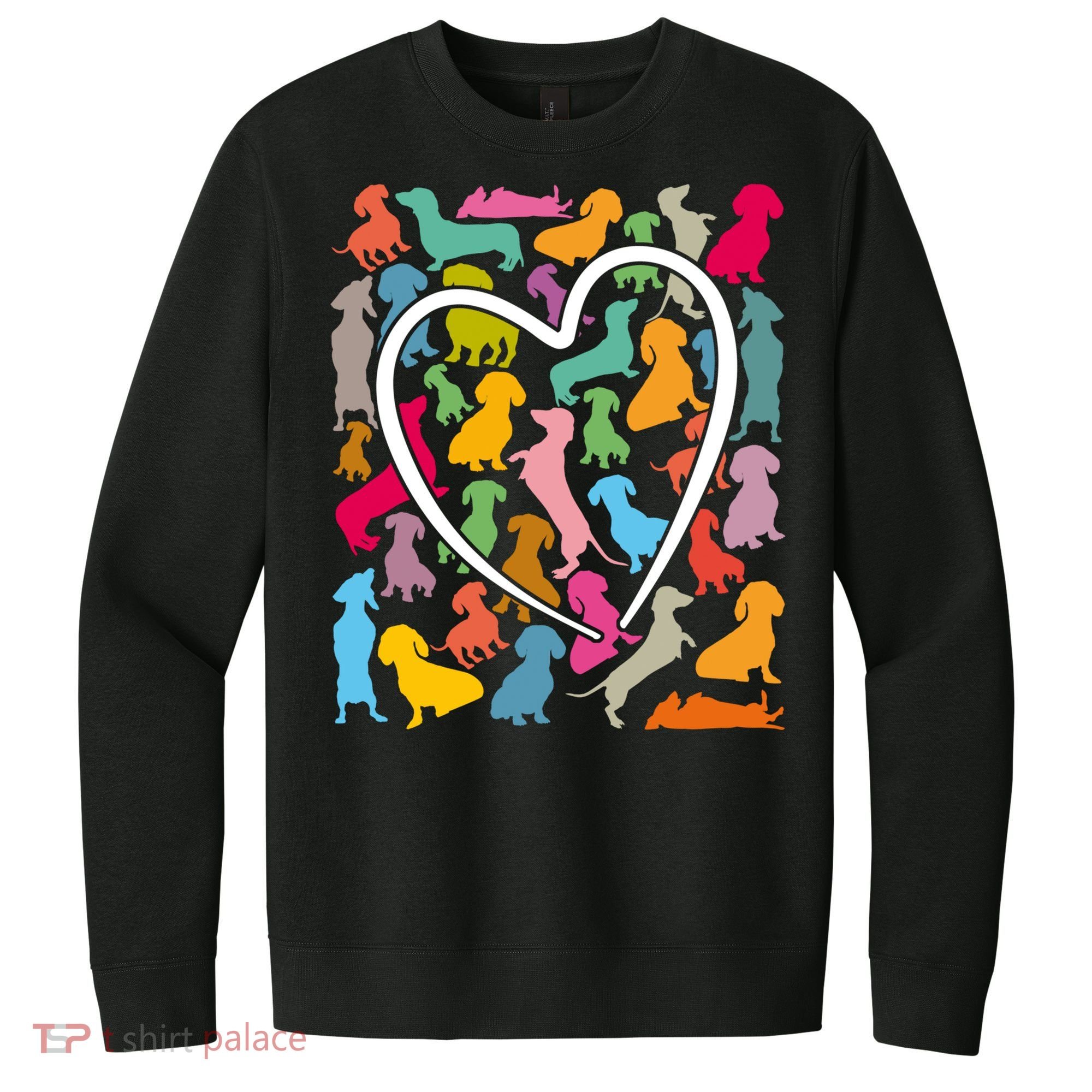 Y Dachshund Dachshund Pattern For Dachshund Lover Gift V.I.T. Fleece Crew Sweatshirt