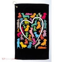 Y Dachshund Dachshund Pattern For Dachshund Lover Gift Golf Towel thumb 0