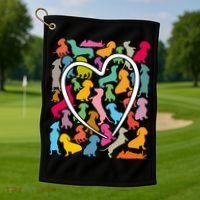 Y Dachshund Dachshund Pattern For Dachshund Lover Gift Golf Towel thumb 1