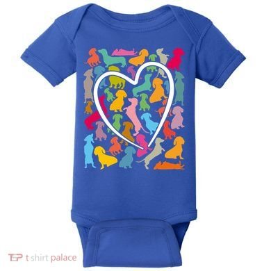 Y Dachshund Dachshund Pattern For Dachshund Lover Gift Baby Bodysuit