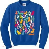 Y Dachshund Dachshund Pattern For Dachshund Lover Gift Kids Sweatshirt thumb 0