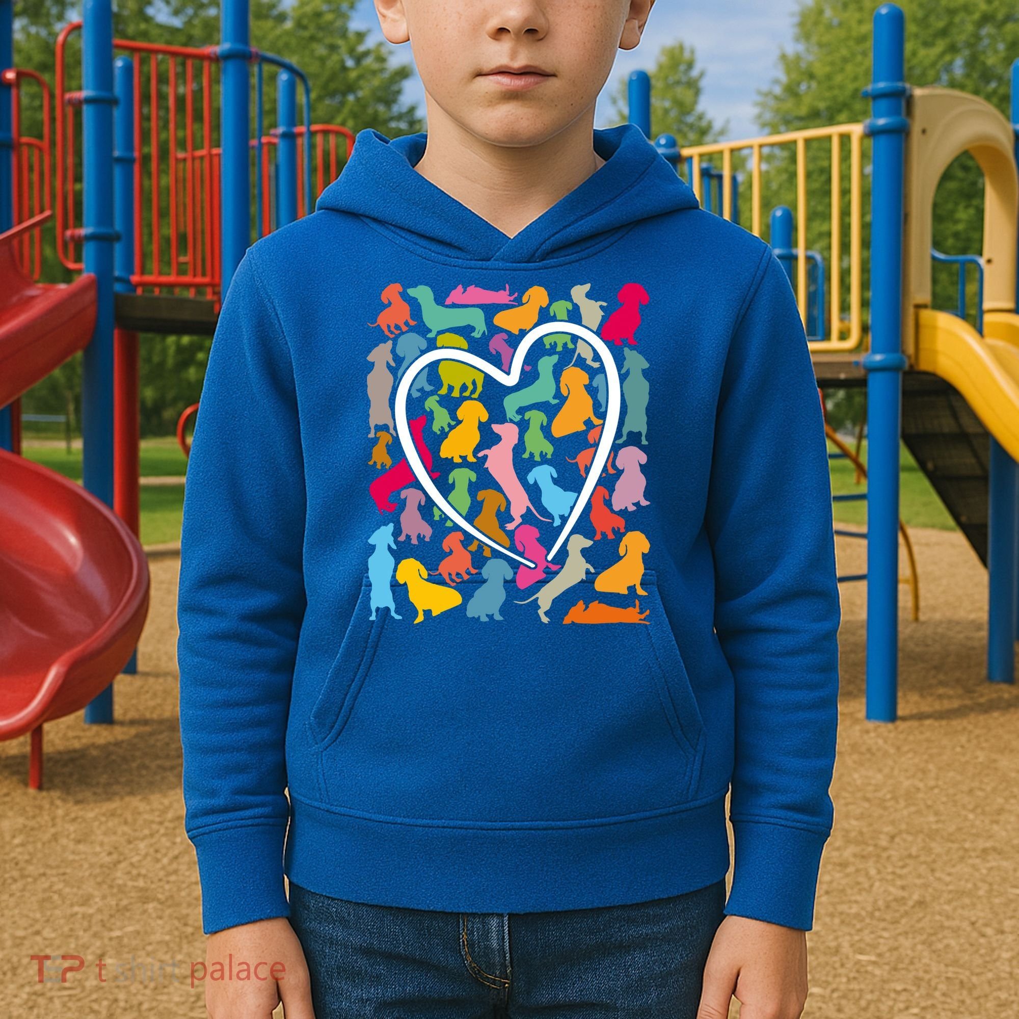 Y Dachshund Dachshund Pattern For Dachshund Lover Gift Kids Hoodie